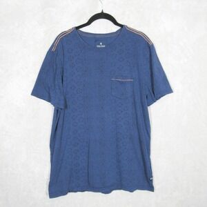 Roark Revival T Shirt Size Large Mens Blue All Over Print Pocket Cotton